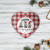 Clan Glasgow District Tartan Tartan Crest Gnome Heart Ceramic Ornament TT97 Glasgow District Tartan Tartan Christmas